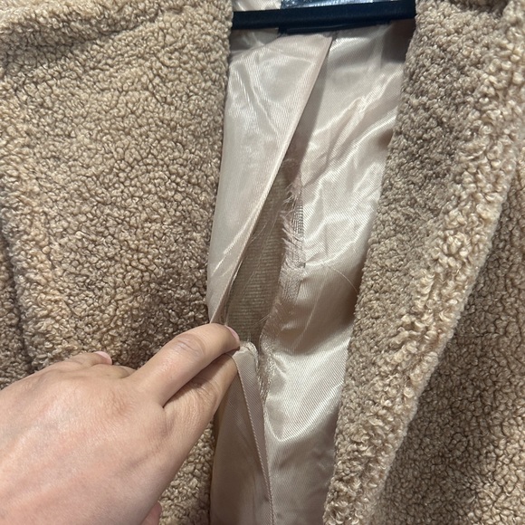 NWOT Kensie Women's Tan Teddy Jacket size S - Picture 3 of 10